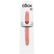 King Cock 12 Inch Double-Ended Dildo Beige