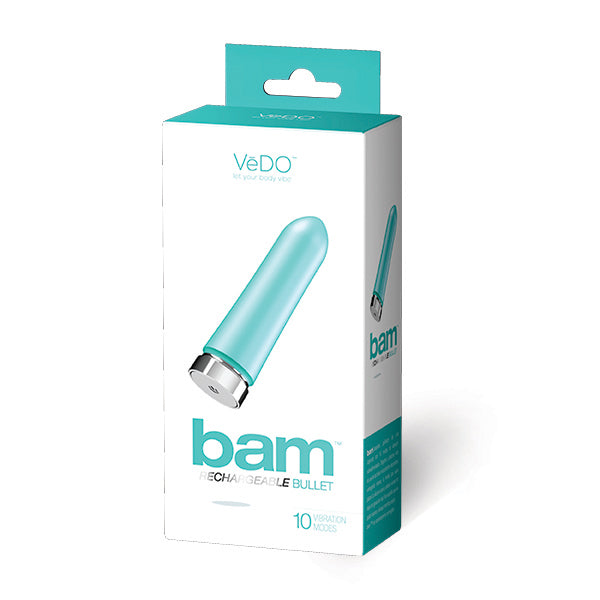 Bam Rechargeable 10X Bullet Vibe in Tease Me Turquoise