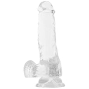 King Cock 6" Clear Cock with Balls