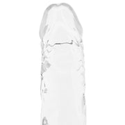 4" King Cock With Balls Suction Cup Dildo Translucent Crystal Clear