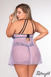 Embroidered Babydoll Lavender 3x