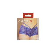 Allure Kelly Lace Crotchless Shorts Blue OS