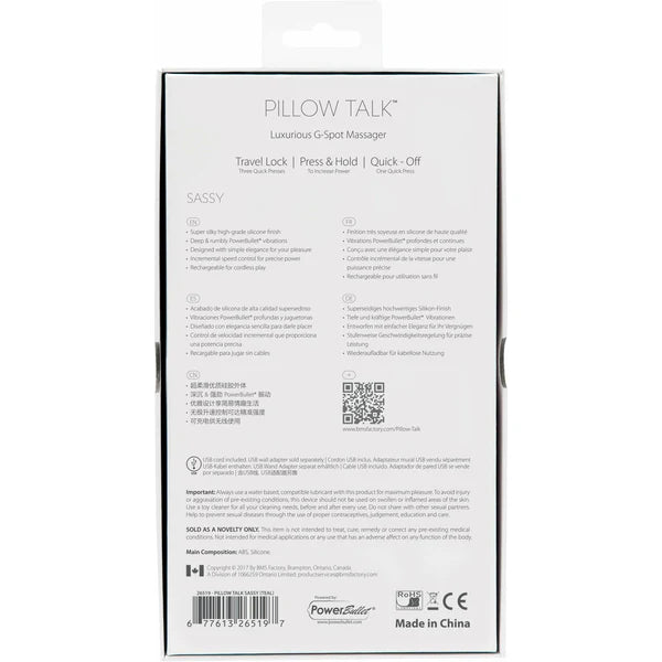 Pillow Talk Sassy G-Spot Massager Teal