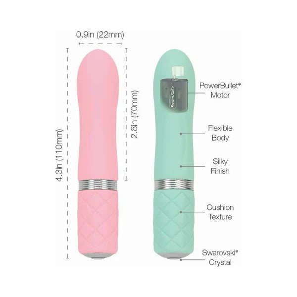 Pillow Talk Flirty Mini Massager Teal