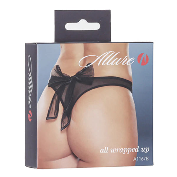 All Wrapped Up Thong Black OS