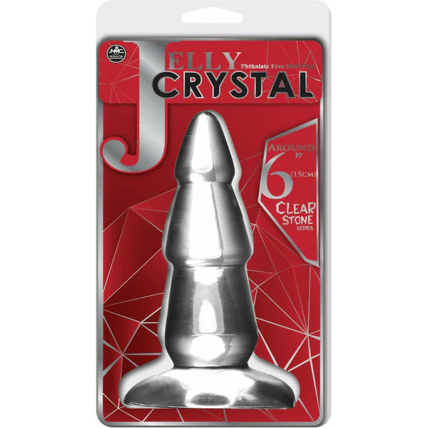 Jelly Crystal - Rigid Butt Plug - Clear - 6"