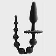 Butt Plug with Anal Beads Black