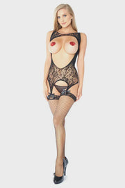 Playful Fantasies Bodystocking Black O/S