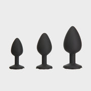 Roses Til’ Dawn Silicone Anal Plug Kit Starter Kit Black