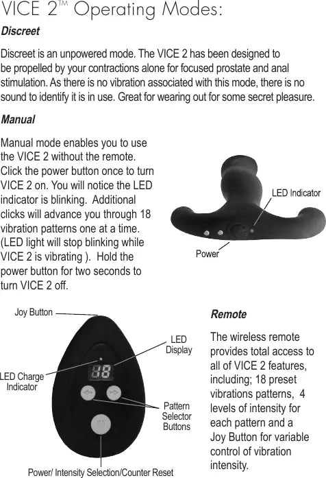 Aneros Vice 2 Remote Prostate Massager