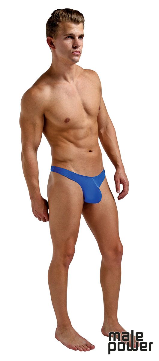 Silk Knit Mini Pouch Thong Royal X/L