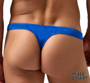 Silk Knit Mini Pouch Thong Royal X/L