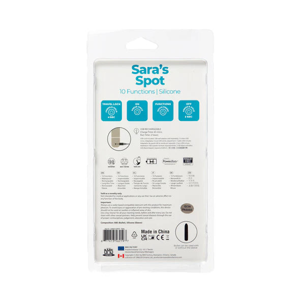 PowerBullet Sara’s Spot  Compact G-Spot Vibrator  Teal