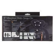5” Vibrating Strap-On & Harness Black
