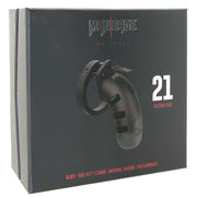 ManCage 21 4.5 Inch Silicone Cock Cage in Black