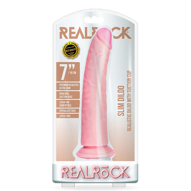 Slim Realistic Dildo with Suction Cup 7''/ 18 cm