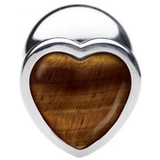 Gemstones Tiger Eye Heart Large Anal Plug