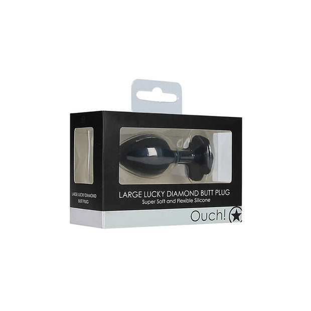 Lucky Diamond Butt Plug Black Large