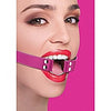 Ouch! Ring Mouth Gag Pink with Leather Straps