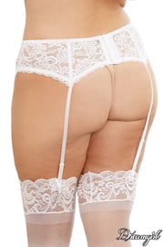 Lace Garterbelt White OSXL