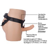 Addiction 7” Silicone Hollow Dong Strap On Beige