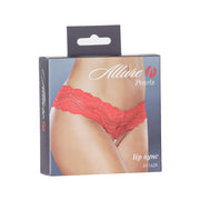 Lip Sync Pearl Thong Red OS