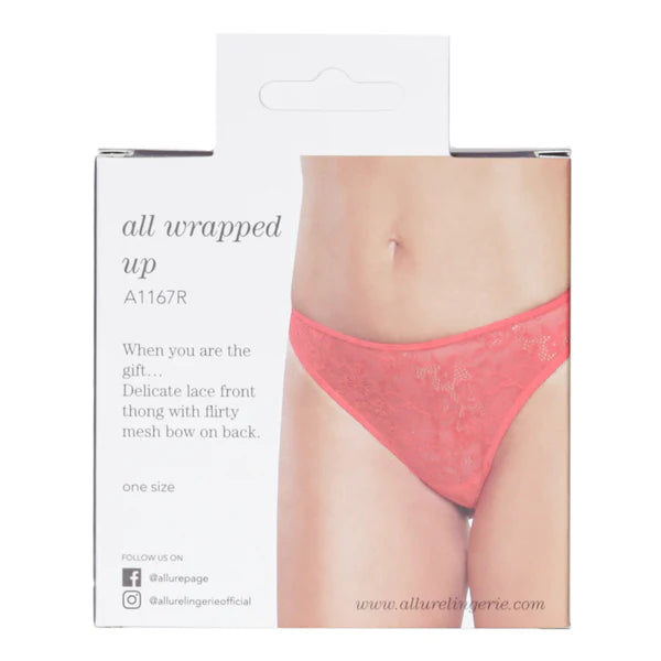 All Wrapped Up Thong Red OS