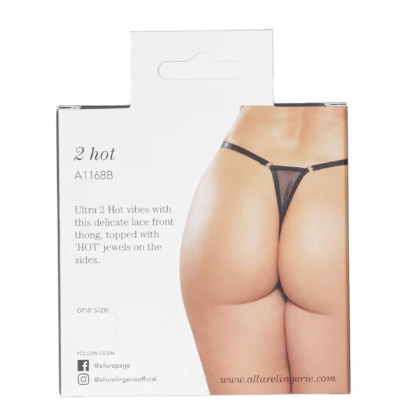 2 Sexy Thong Black OS