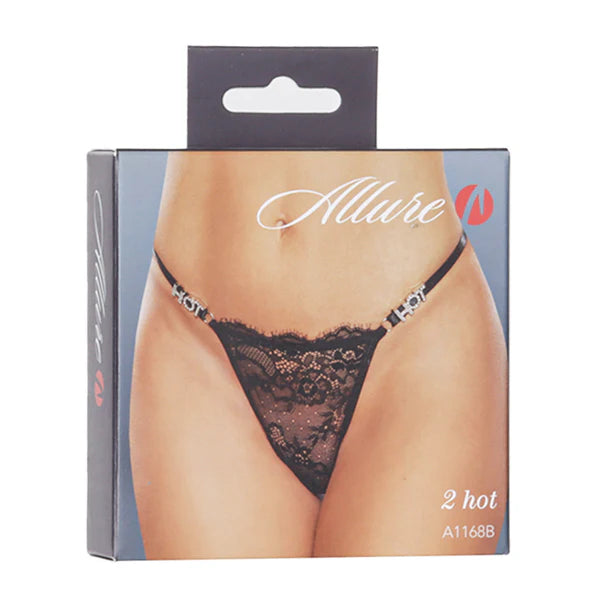 2 Sexy Thong Black OS