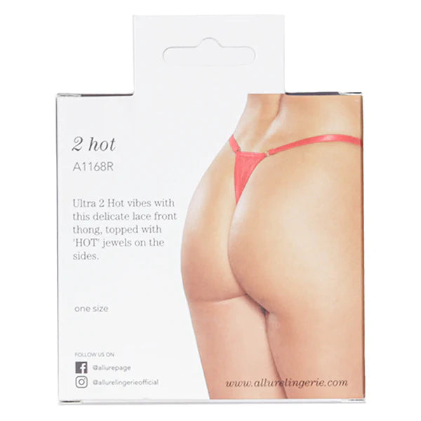 2 Hot Thong Red OS
