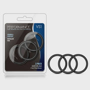 VS1: Black Medium Penis Rings (3-Pack)