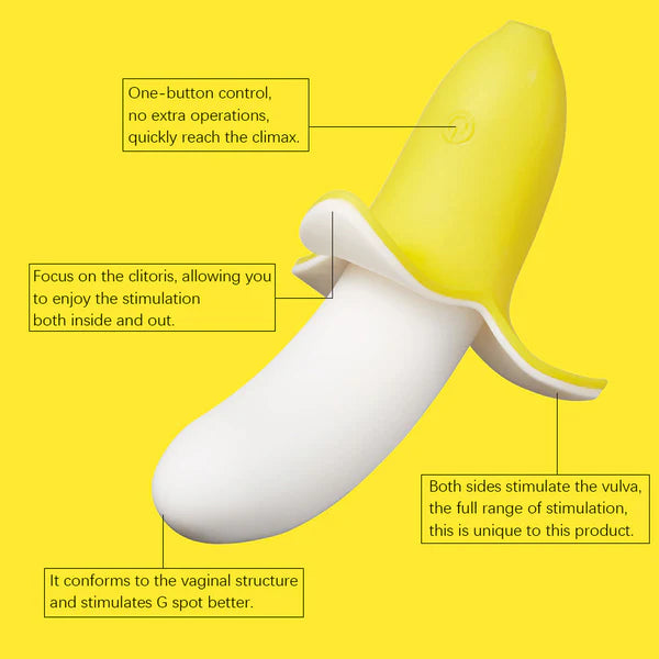 Banana Bliss Mini Silicone Banana Vibrator SweetPeachBoutique.ca Banana Bliss Mini Silicone Banana Vibrator SweetPeachBoutique.ca