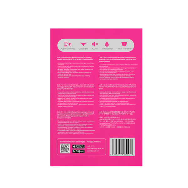 Lovense Lush 4 Remote Control Vibrator Pink