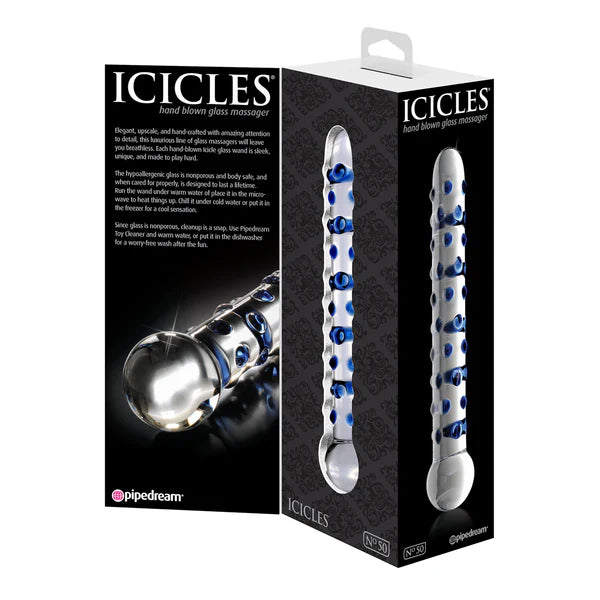 Icicles No. 50 - Hand Blown Glass Massager