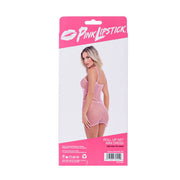 Roll Up Net Pink Mini Dress