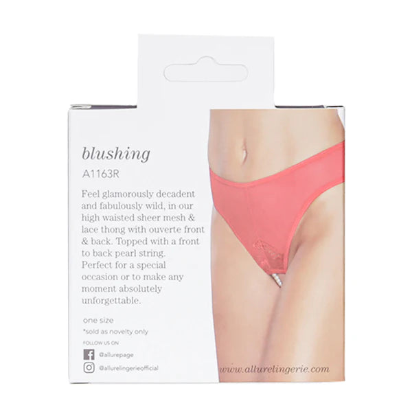 Blushing Pearl Thong Red OS