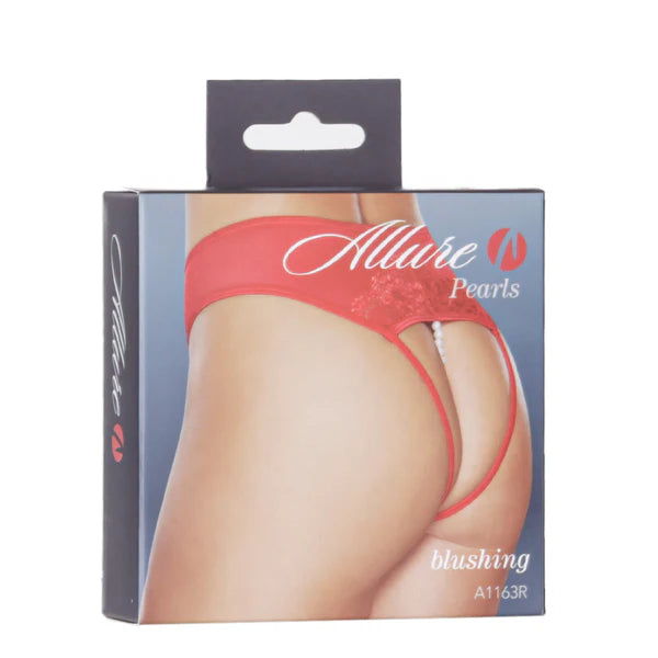 Blushing Pearl Thong Red OS