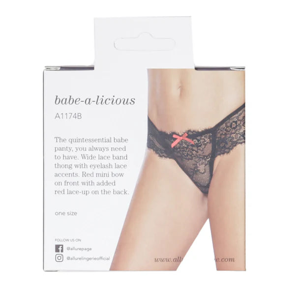 Babe-a-licious Thong Black OS