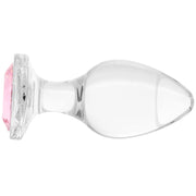 Adam & Eve Pink Gem Glass Plug in Large