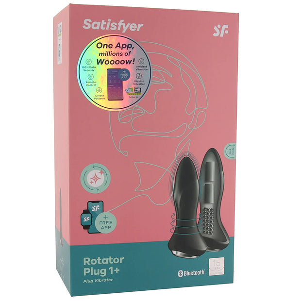 Satisfyer Rotator Plug 1+ App Vibe in Black