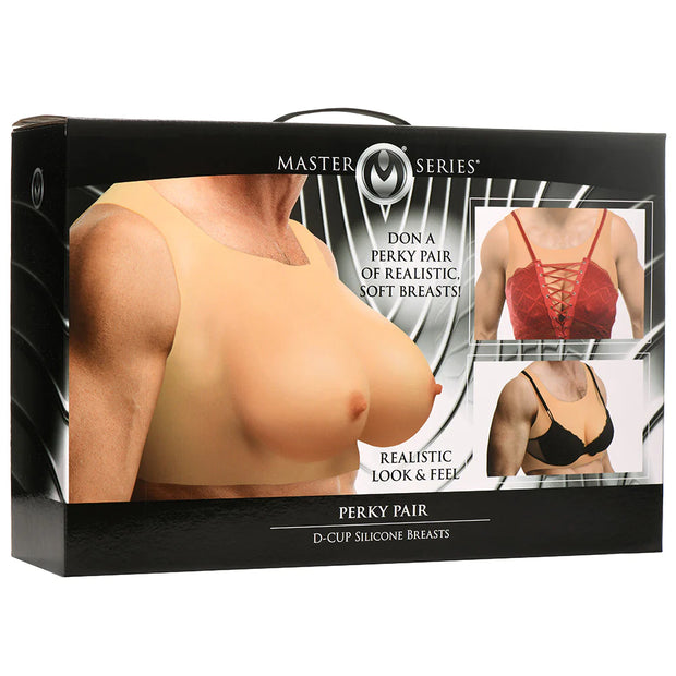 Master Series Perky Pair D-Cup Silicone Breasts