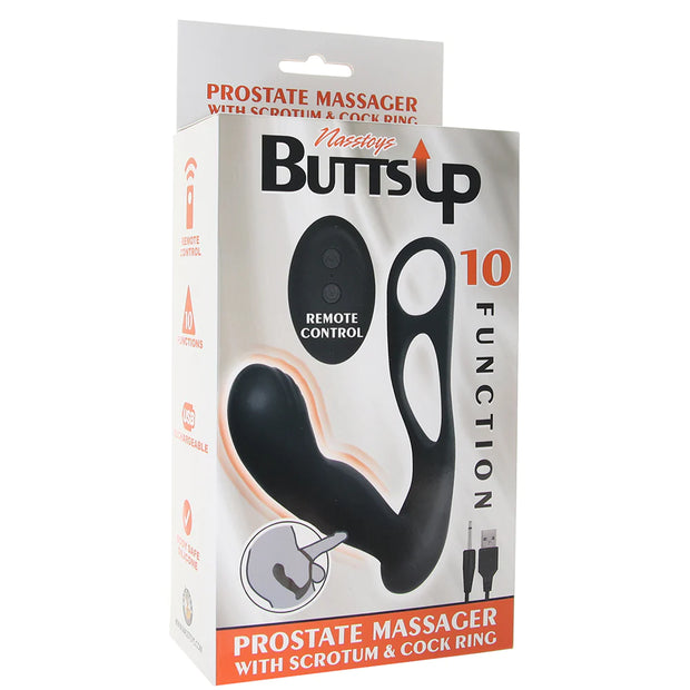 Butts Up Prostate Massager with Scrotum & C-Ring