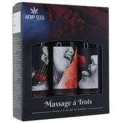 Massage A Trois Edible Massage Lotion Gift Set in 2oz/60ml