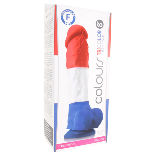 Colours Pleasures 8 Inch Tricolor Dildo