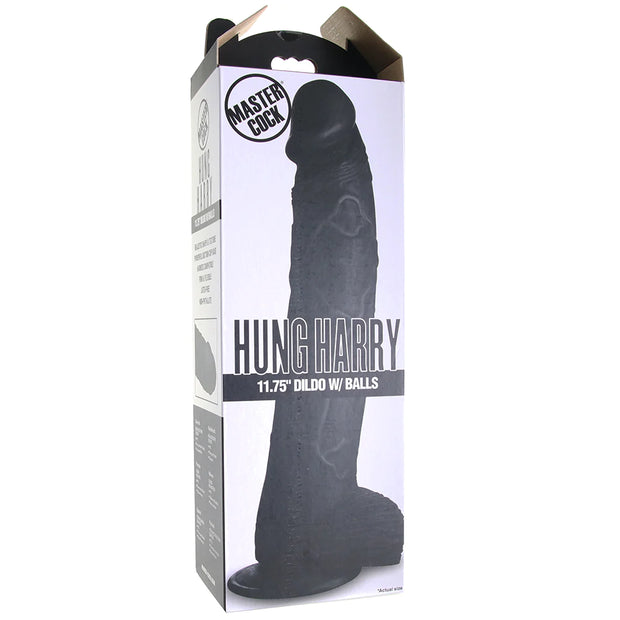 Master Cock Hung Harry 11.75 Inch Ballsy Dildo in Black