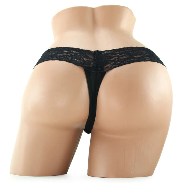 Vibrating Panties with Hidden Vibe Pocket Black in S/M