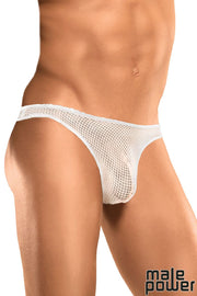 Stretch Net Bong Thong White L/XL