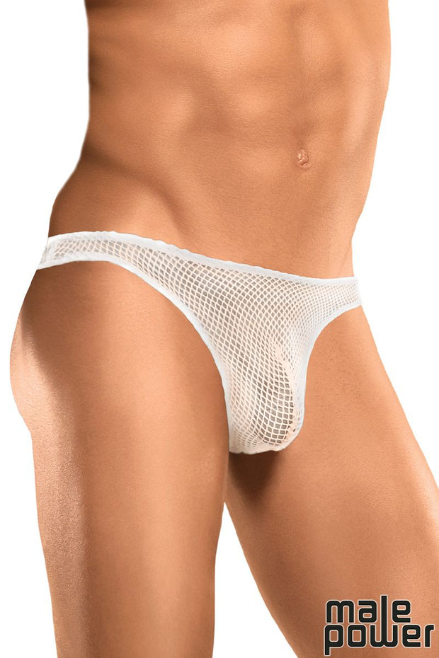 Stretch Net Bong Thong White L/XL