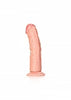 Addiction 7” Silicone Hollow Dong Strap On Beige