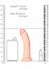 Addiction 7” Silicone Hollow Dong Strap On Beige